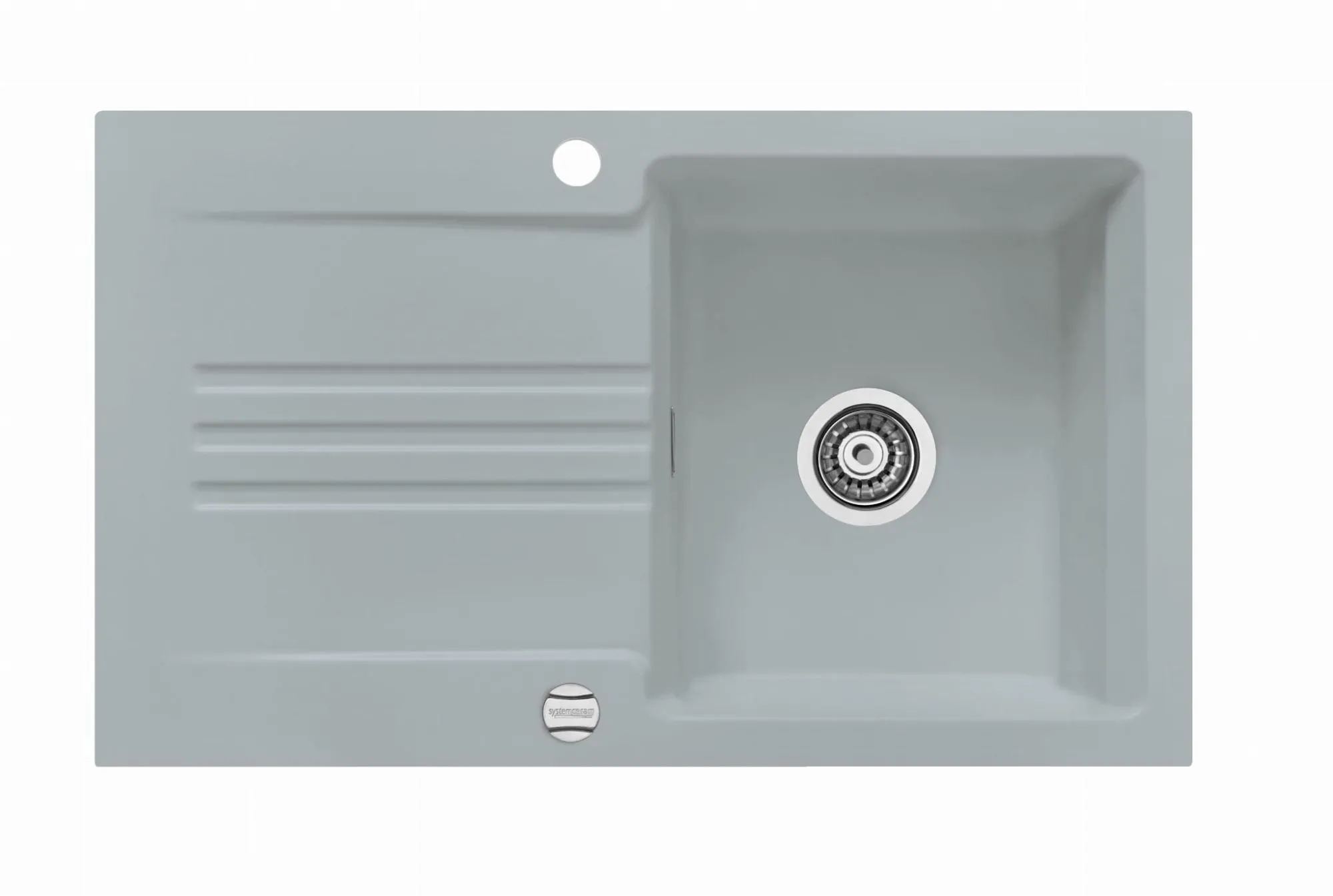 Systemceram Kara 85 Titan, zlewozmywak ceramiczny, korek manualny