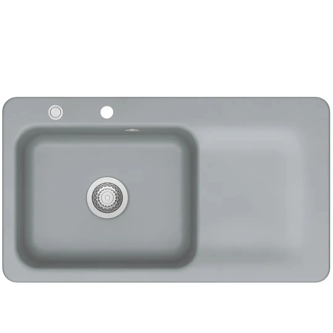 Systemceram Juna 90 Titan, zlewozmywak ceramiczny, korek manualny