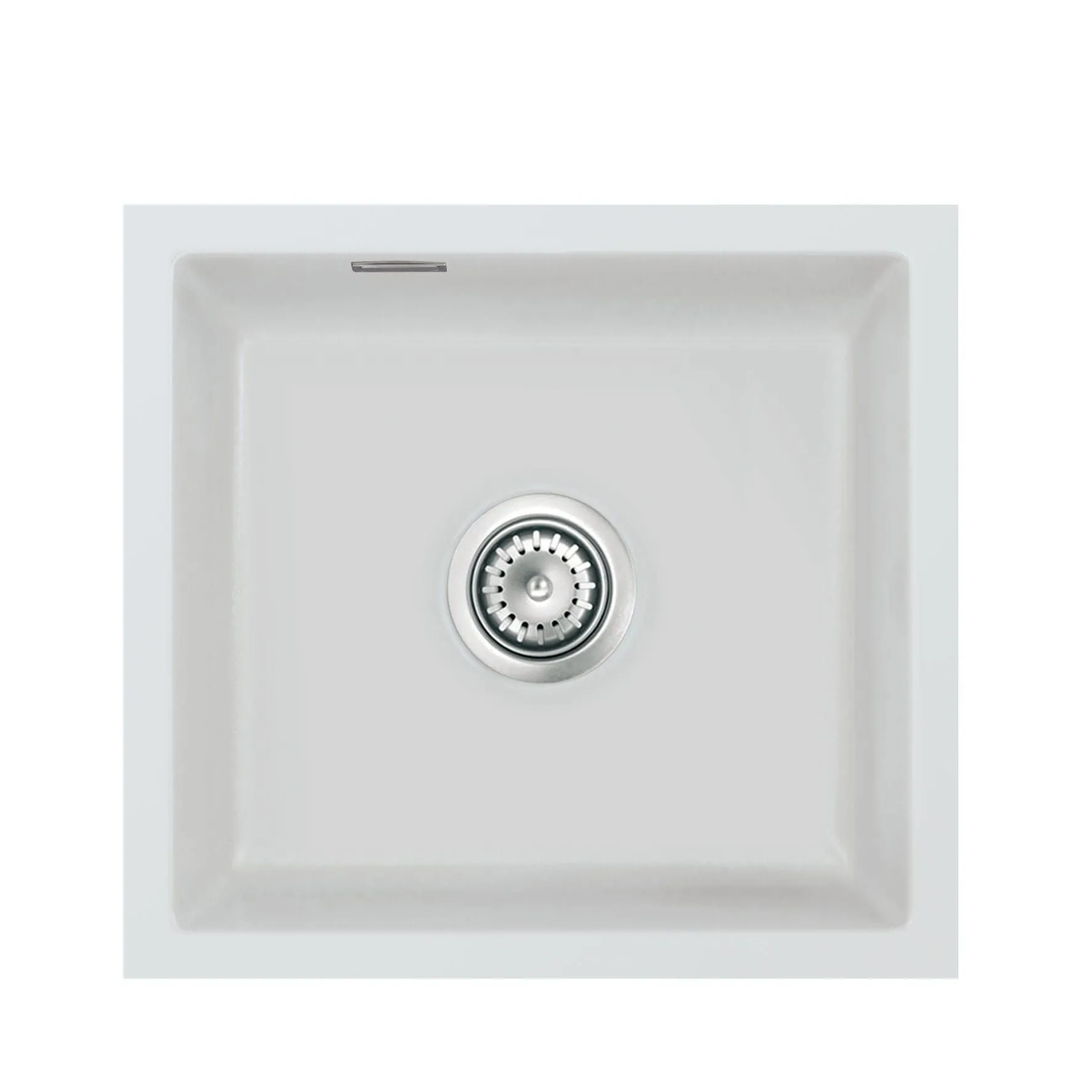 Systemceram Mera 42 U Alu, zlewozmywak ceramiczny, korek manualny