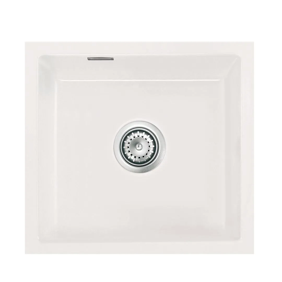 Systemceram Mera 42 U Gronland, zlewozmywak ceramiczny, korek manualny