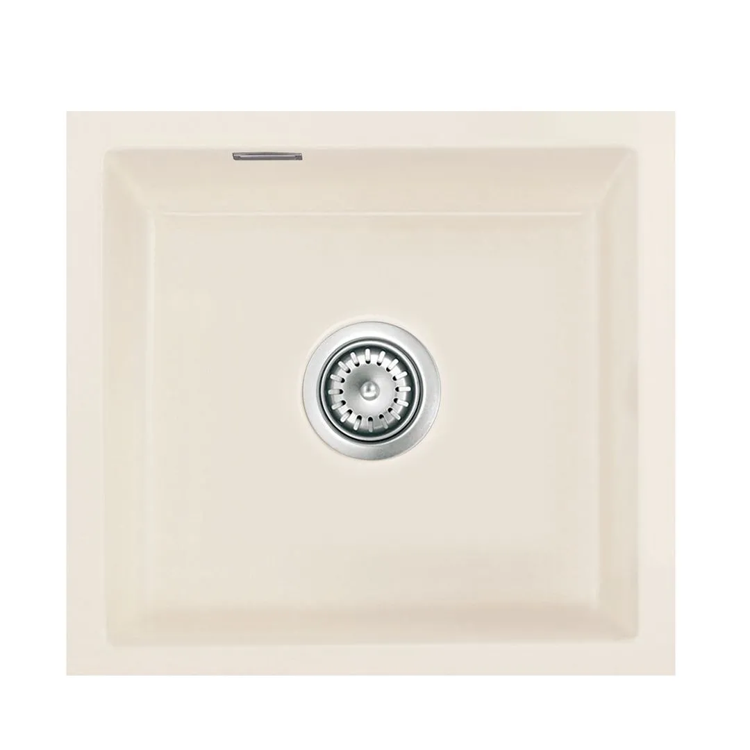 Systemceram Mera 42 U Jasmin, zlewozmywak ceramiczny, korek manualny