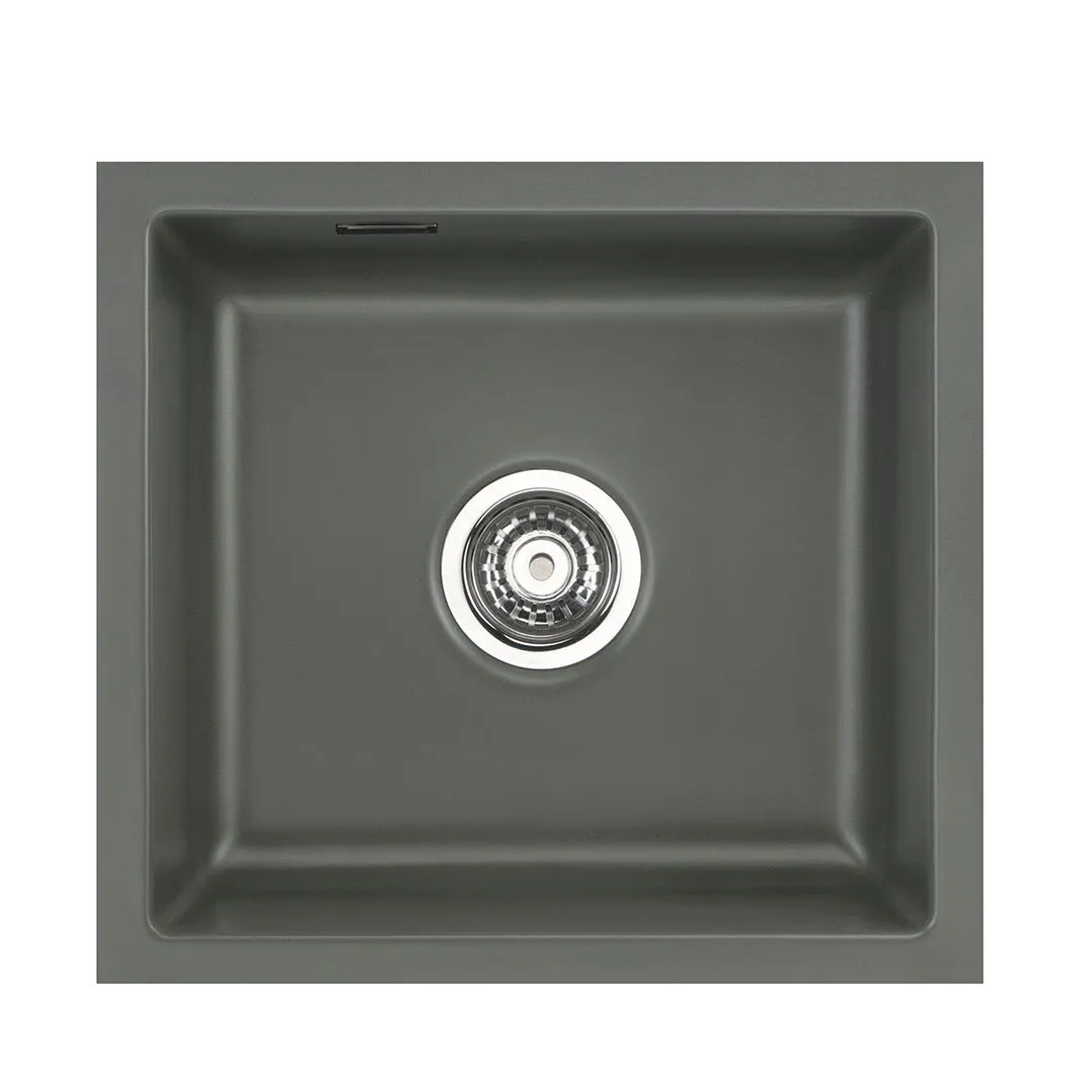 Systemceram Mera 42 U Lava, zlewozmywak ceramiczny, korek manualny