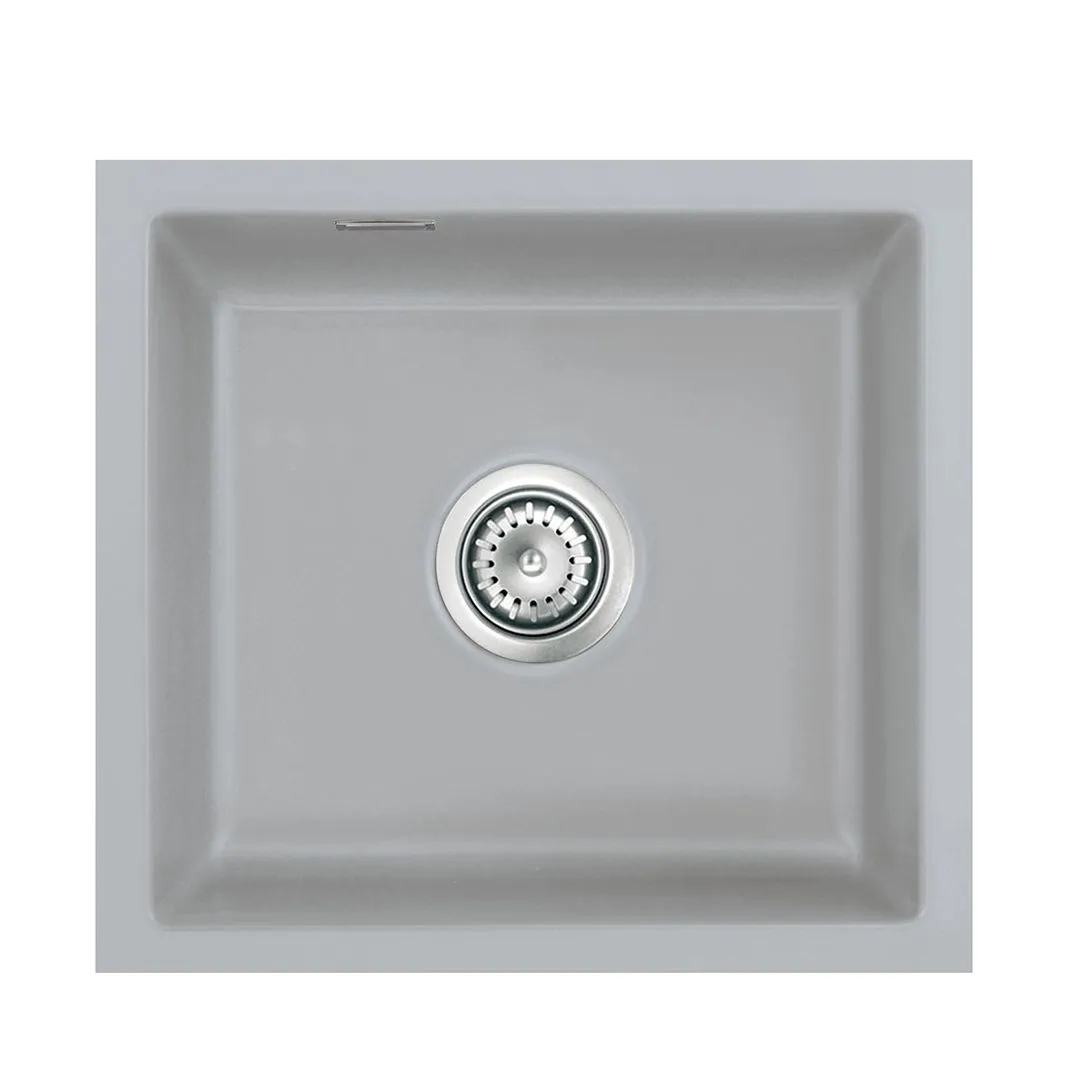 Systemceram Mera 42 U Titan, zlewozmywak ceramiczny, korek manualny