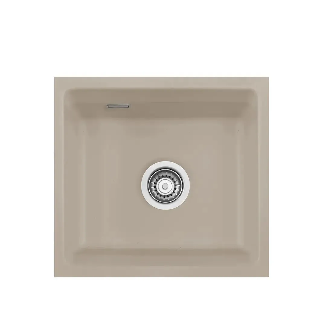 Systemceram Kara 42 U Fango, zlewozmywak ceramiczny, korek manualny