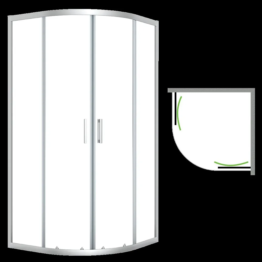 LAVEO Desna - kabina natryskowa półokrągła 90x90 cm