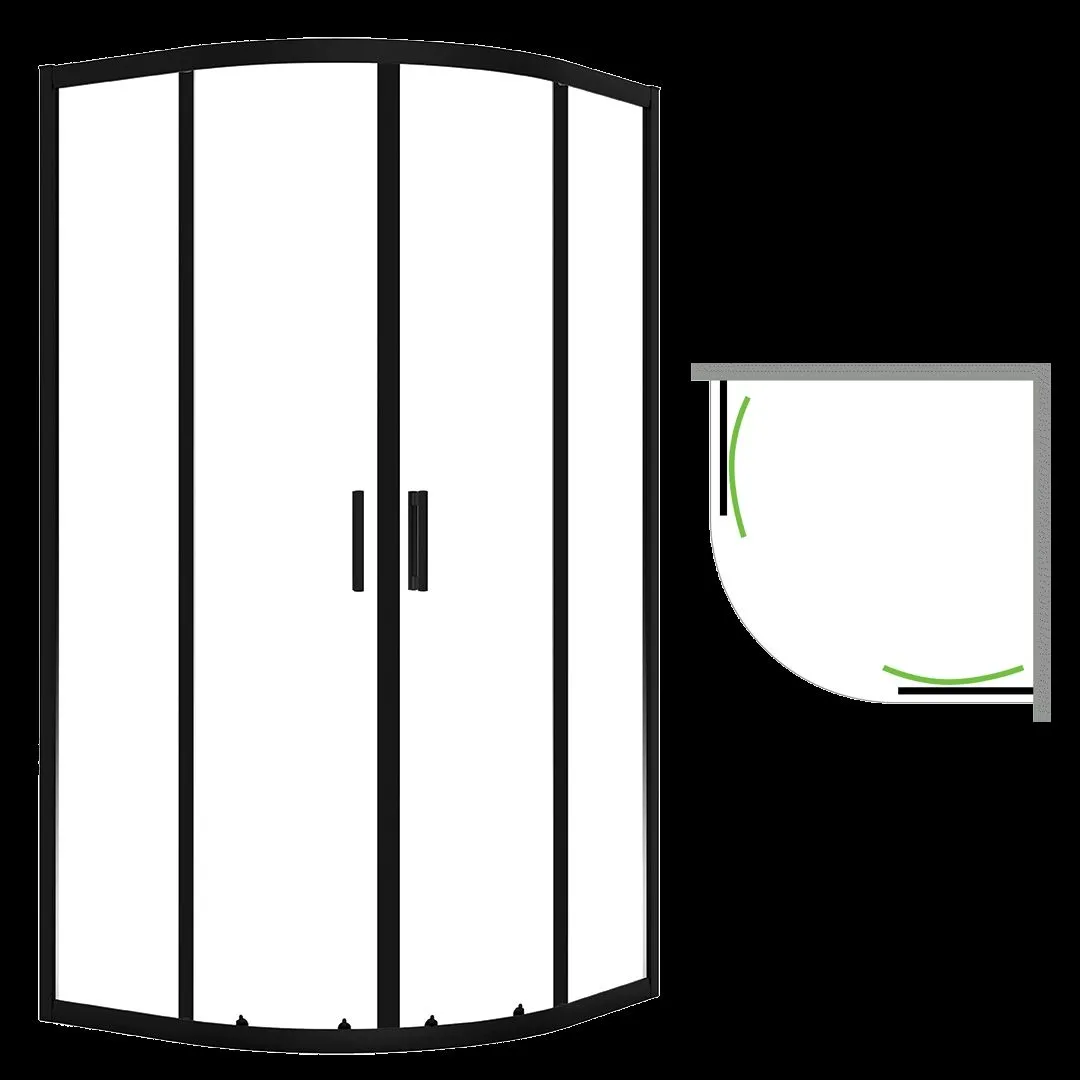 LAVEO Desna - kabina natryskowa półokrągła 90x90 cm
