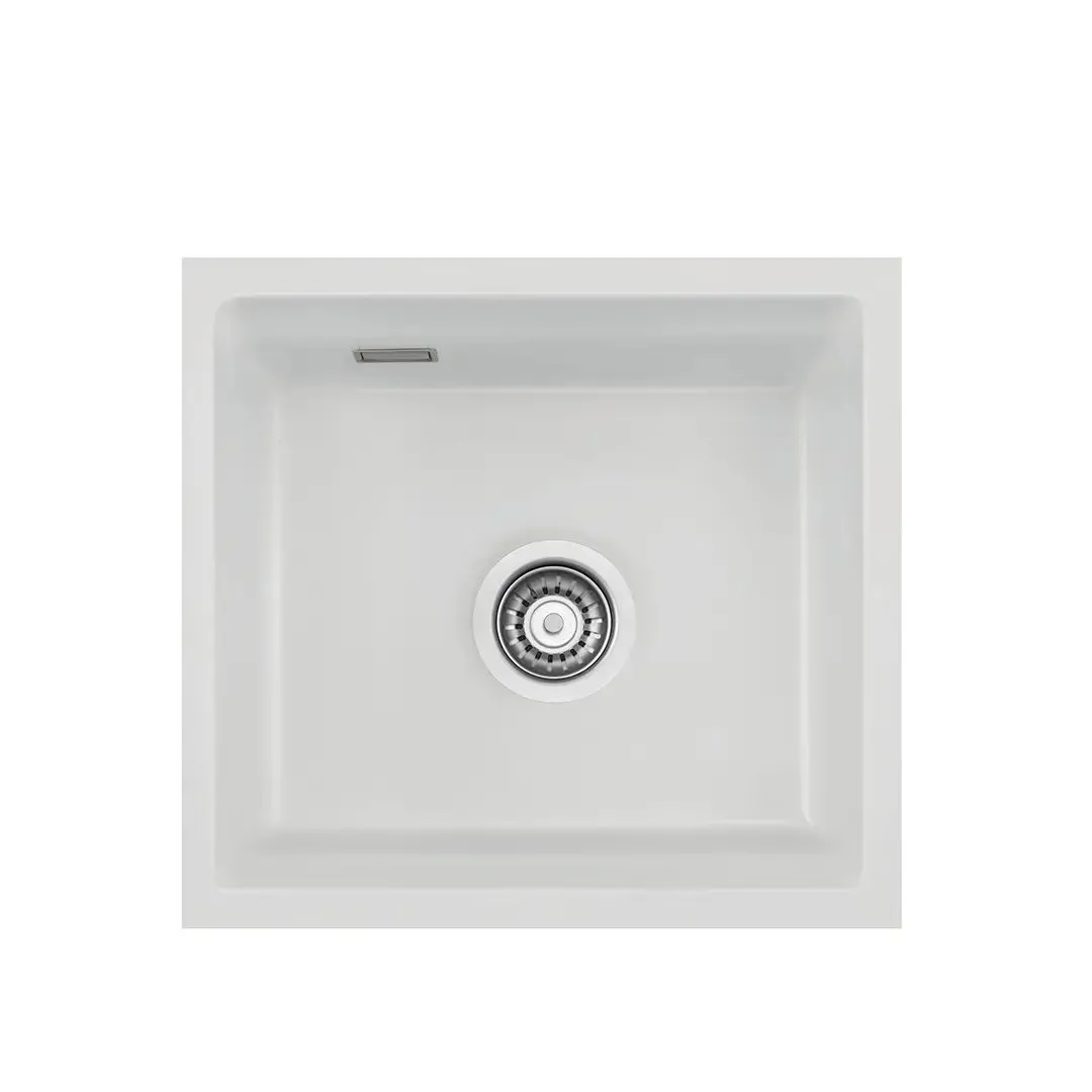 Systemceram Kara 42 U Satin, zlewozmywak ceramiczny, korek manualny