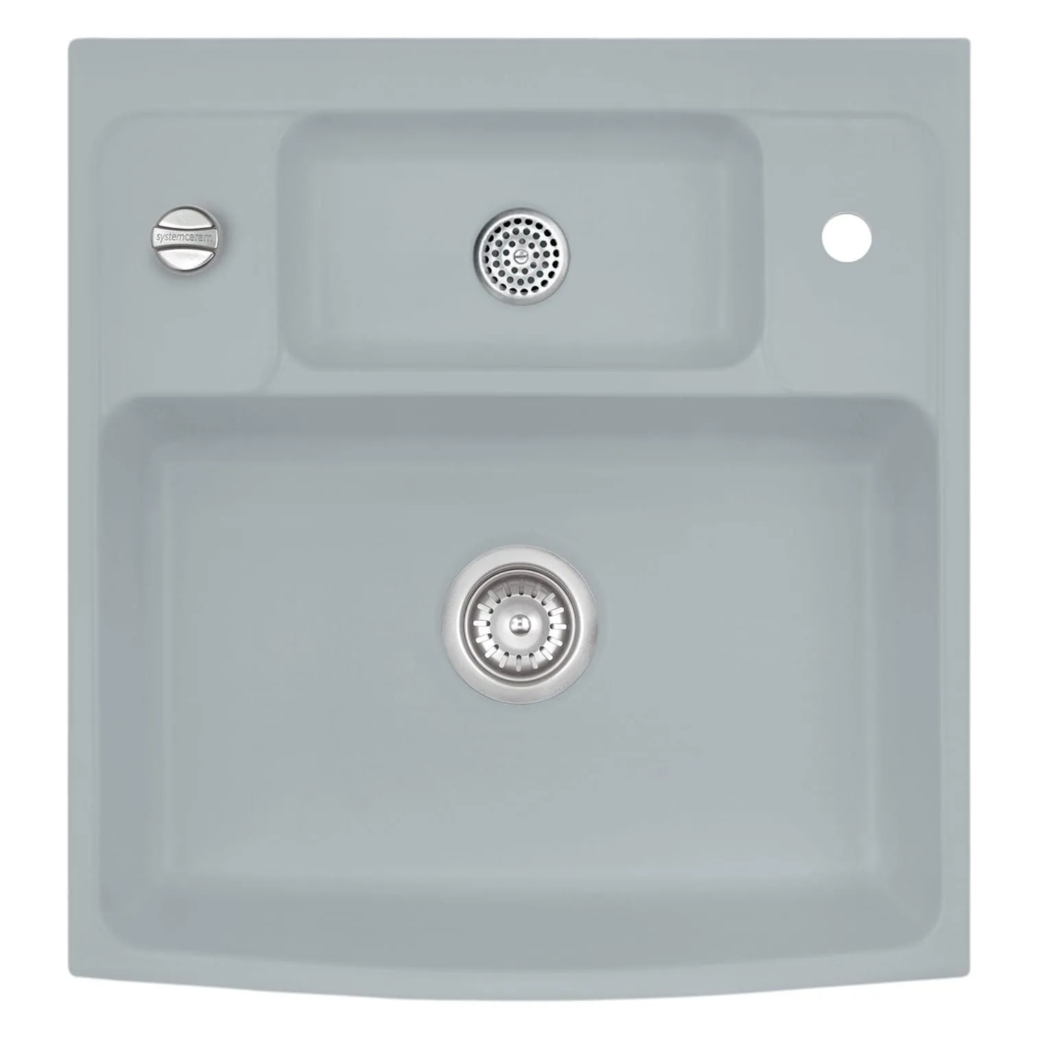 Systemceram Centra 60 Titan, zlewozmywak ceramiczny, korek automatyczny