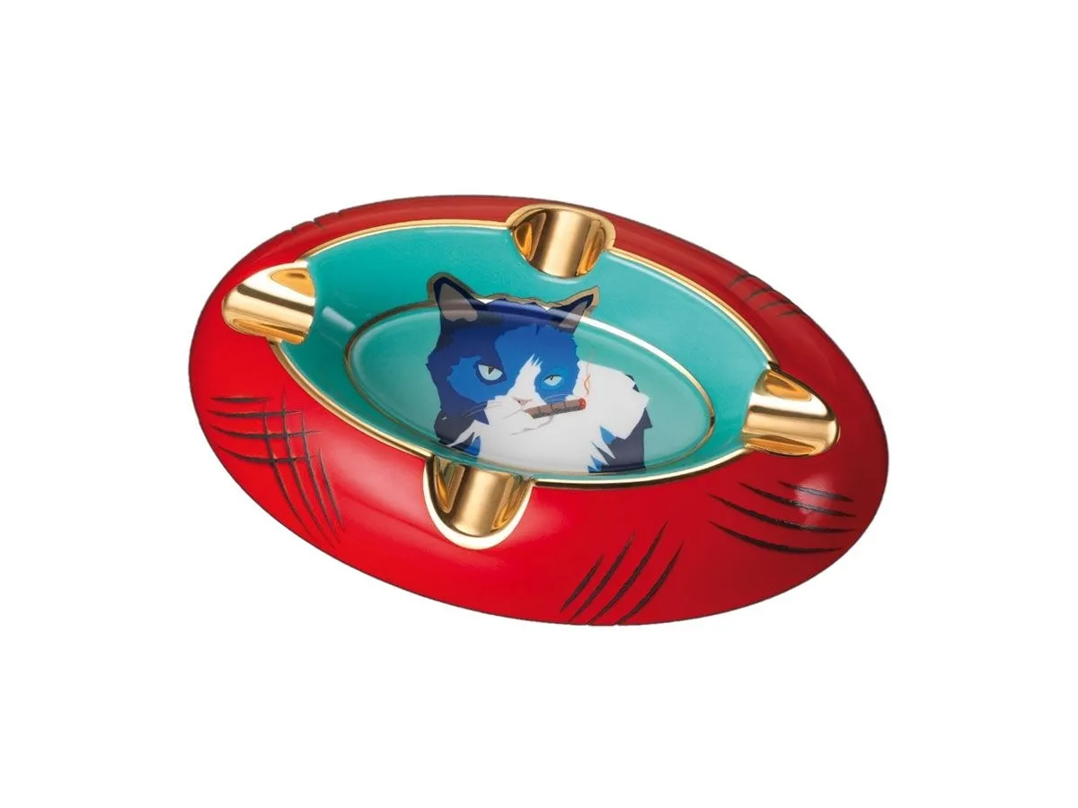 Siglo ASHTRAY GRUMPY CAT BLUE/RED