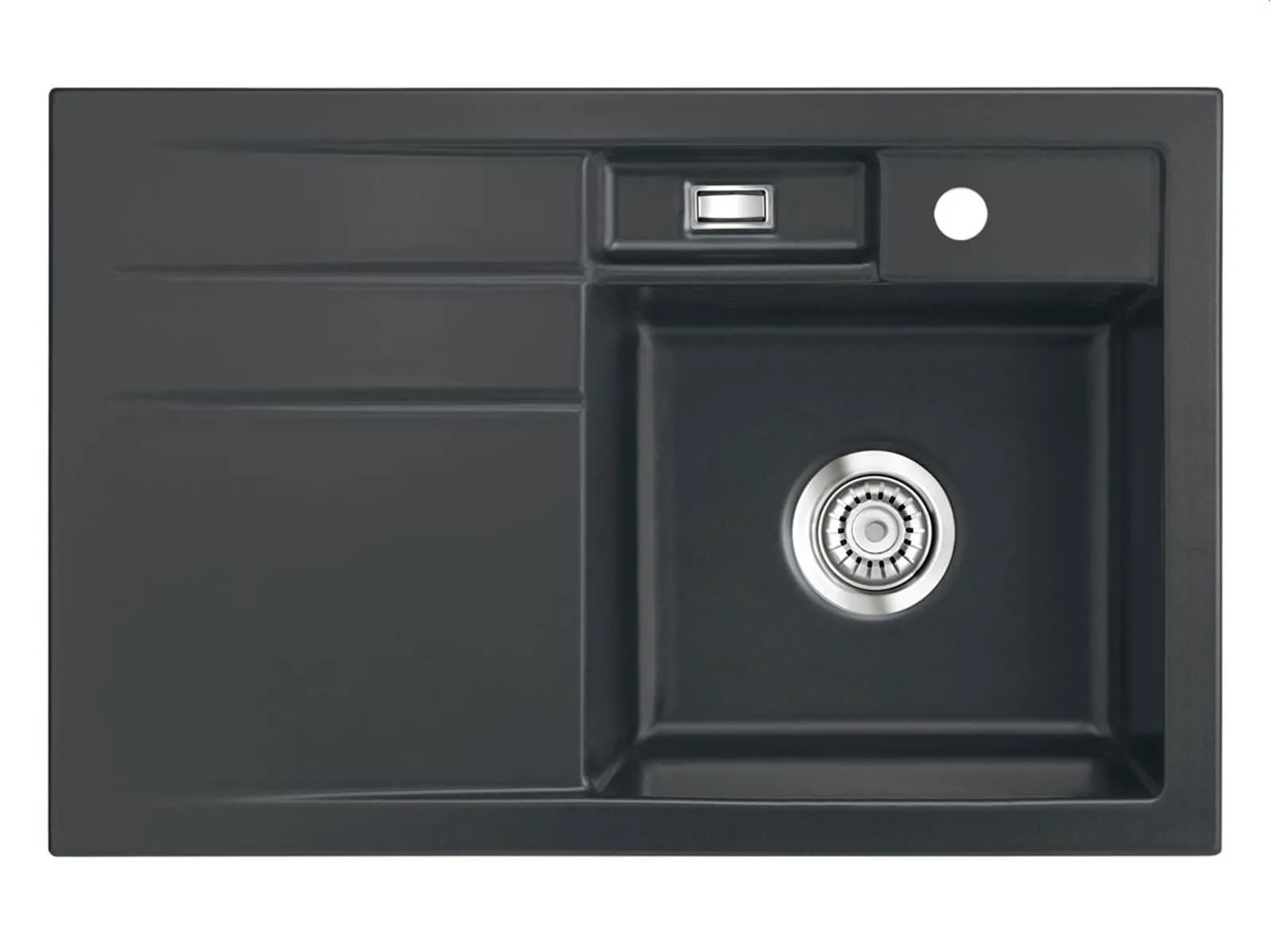 Systemceram BELA 78 Schiefer, zlewozmywak ceramiczny, korek manualny