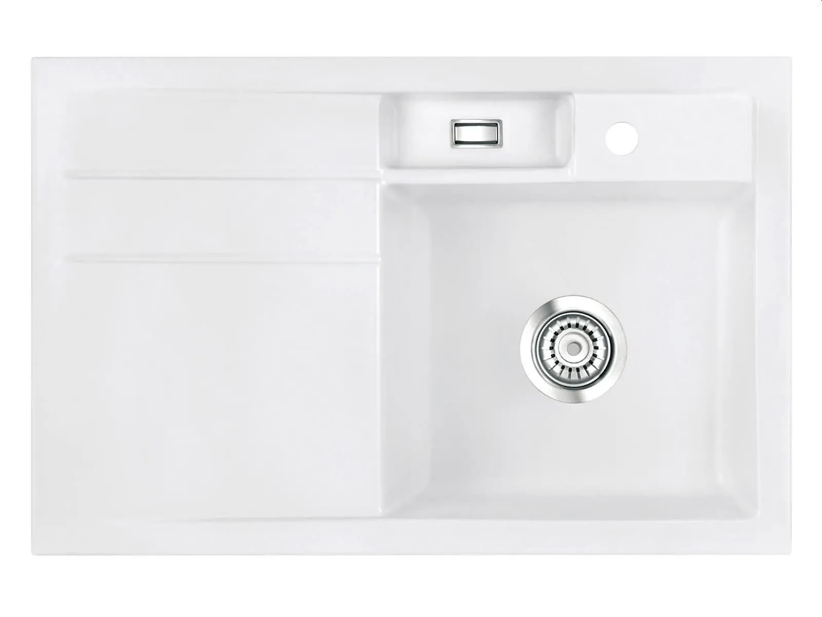 Systemceram BELA 78 Gronland, zlewozmywak ceramiczny, korek manualny