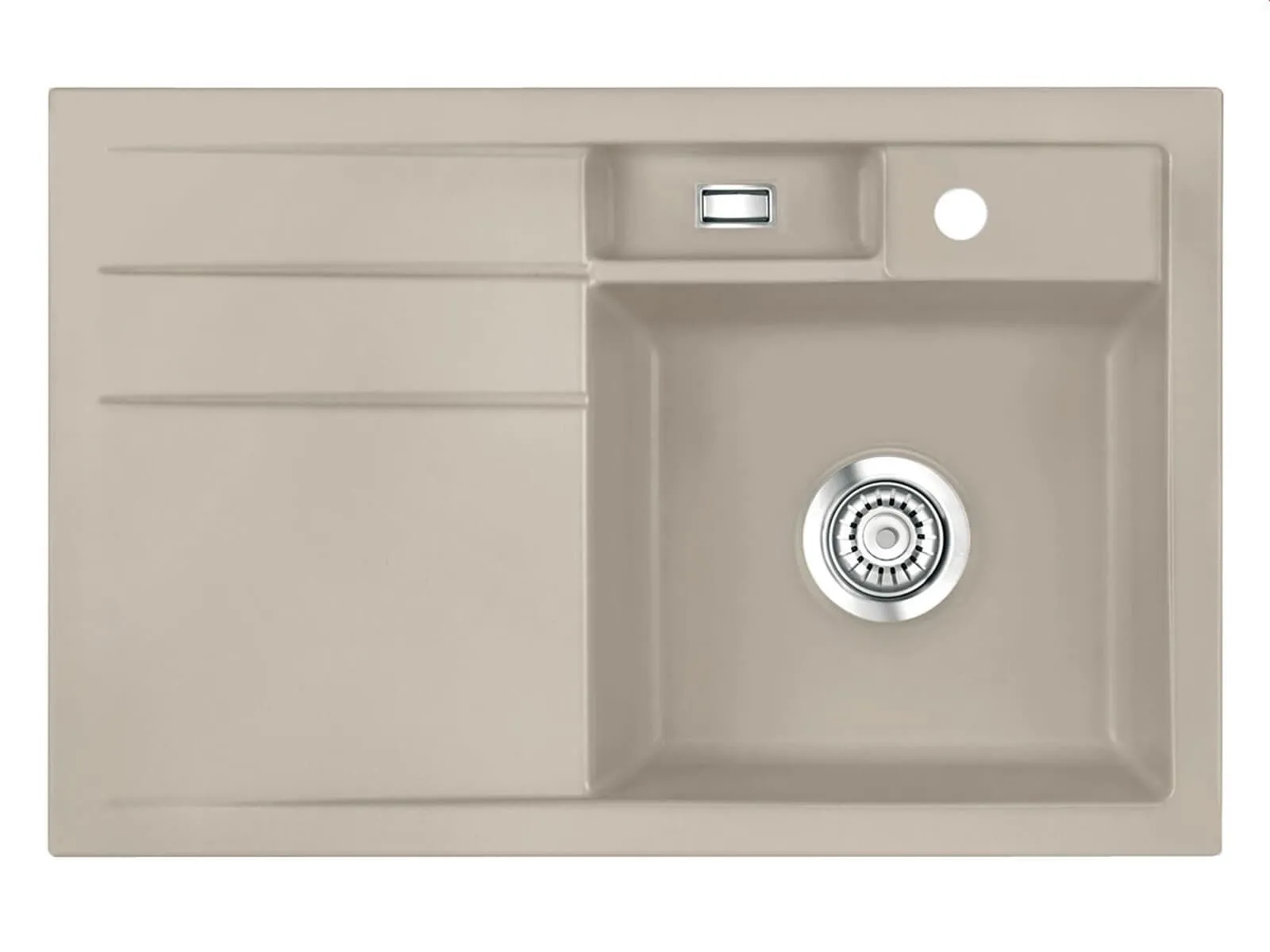 Systemceram BELA 78 Fango, zlewozmywak ceramiczny, korek manualny