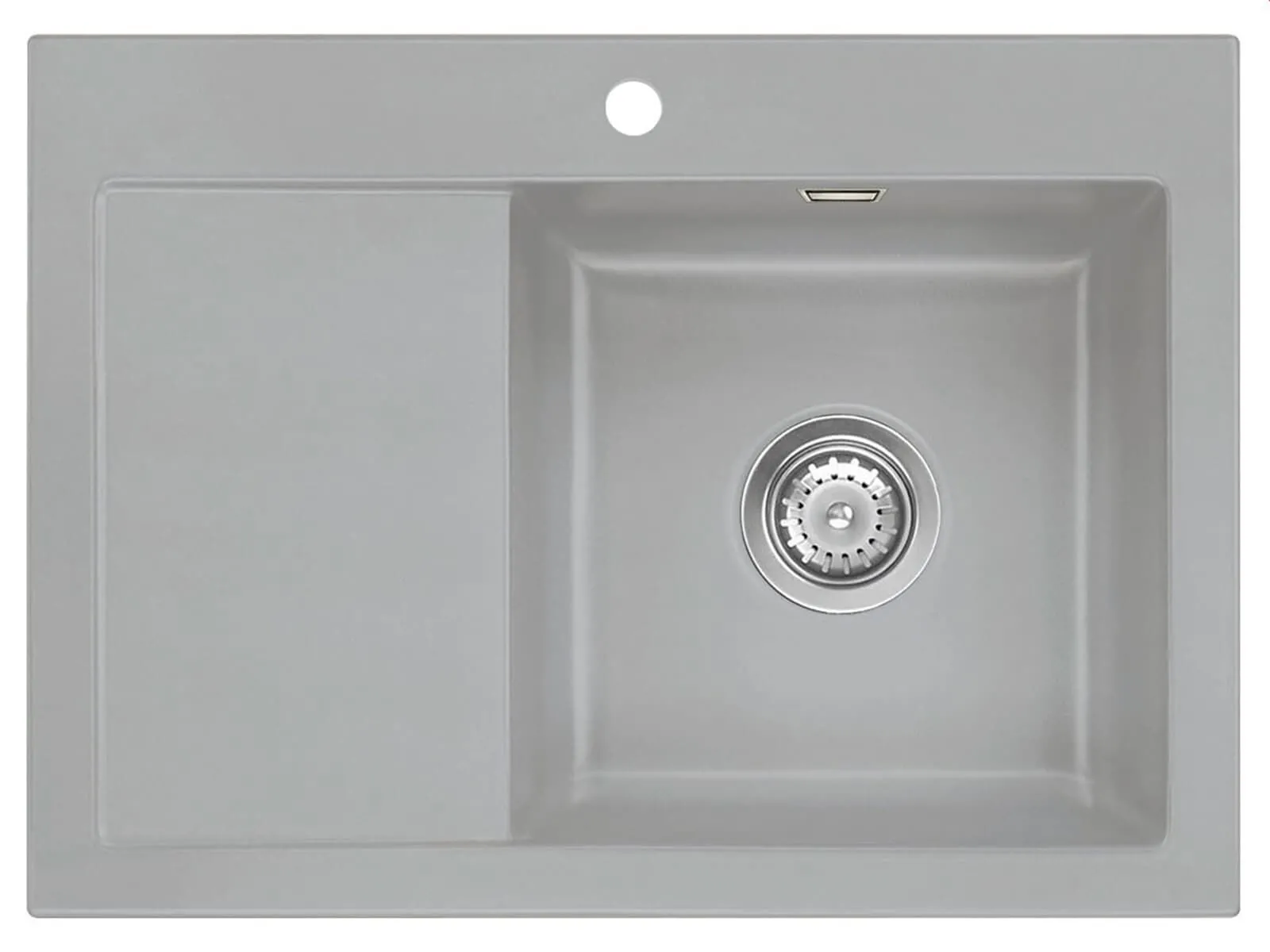 Systemceram Mera 70 Titan, zlewozmywak ceramiczny, korek manualny