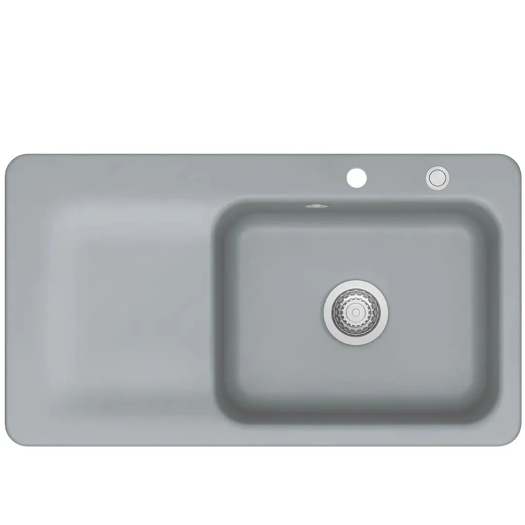 Systemceram Juna 90 Titan, zlewozmywak ceramiczny, korek manualny