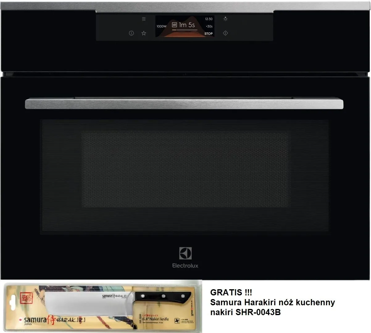 Electrolux KVMBE08X 944 004 943  Kompaktowa mikrofala + Nóż Samura 0043B