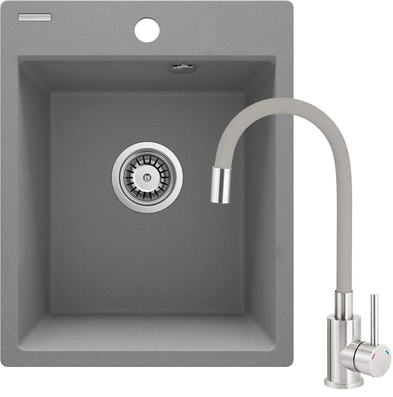 Deante ZRCPS103 Zlewozmywak granitowy z baterią 1-komorowy