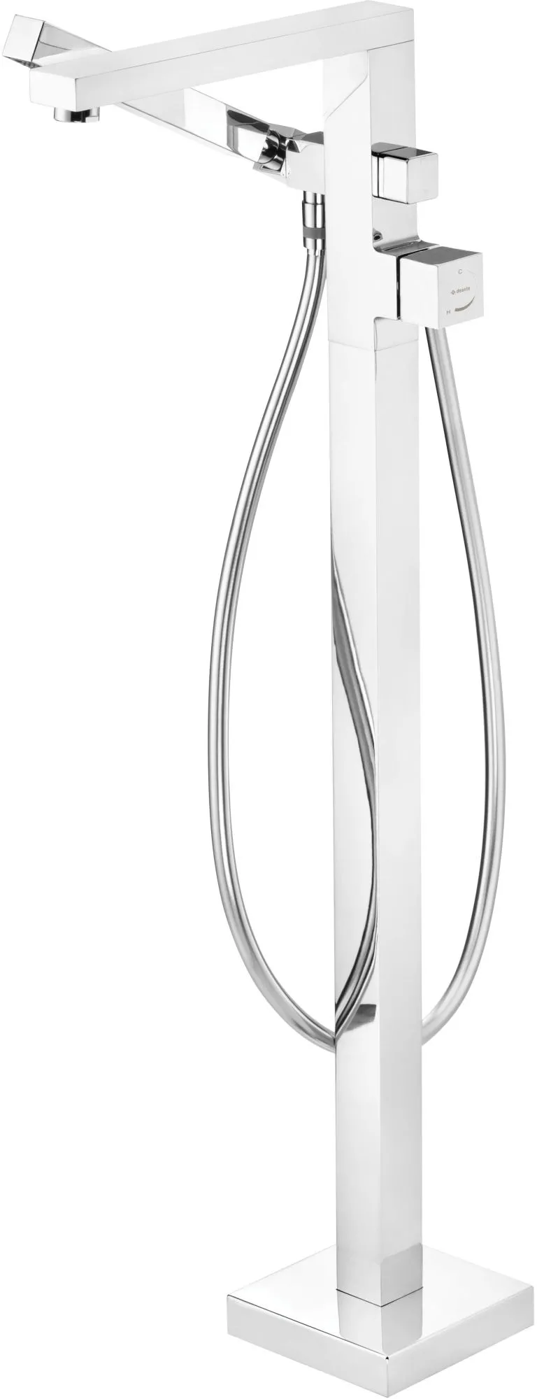 Deante BQL_017M Bateria wannowa wolnostojąca z zestawem prysznicowym