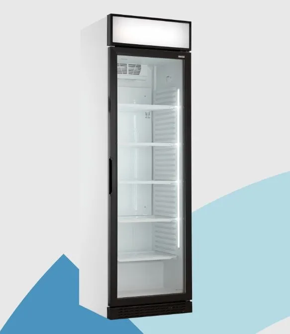 ViboCold FK385C Chłodziarka wystawowa z pięcioma półkami i wbudowanym uchwytem z oświetleniem LED i szklanymi drzwiami