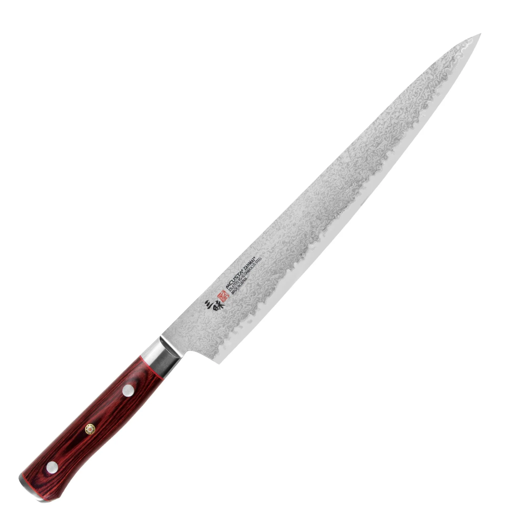Mcusta Zanmai VG-10 Pro Flame Nóż Sujihiki 27 cm