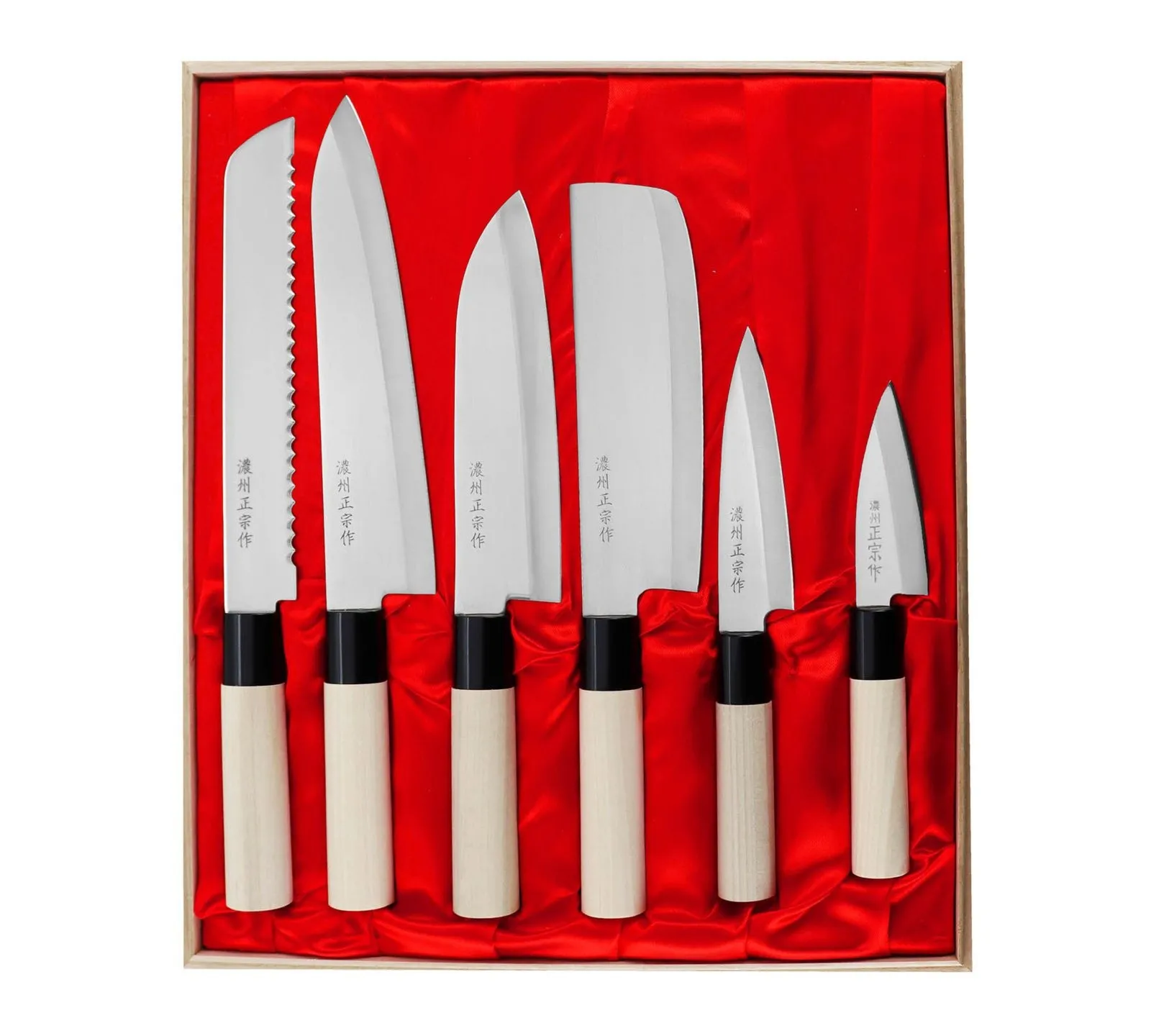 Satake Megumi Zestaw 6 noży w drewnianym pudełku
