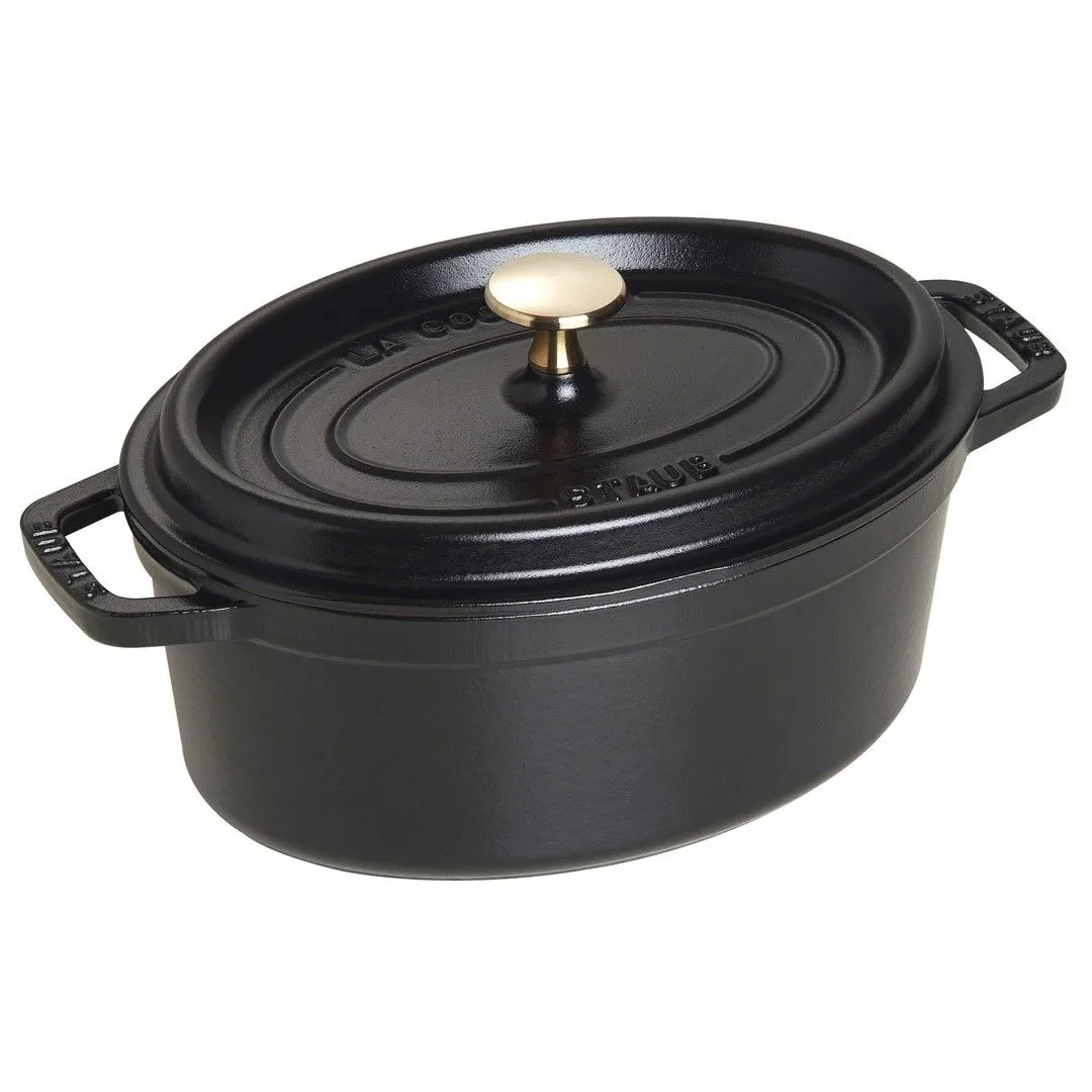 STAUB LA COCOTTE Garnek żeliwny owalny 2.35 ltr, czarny