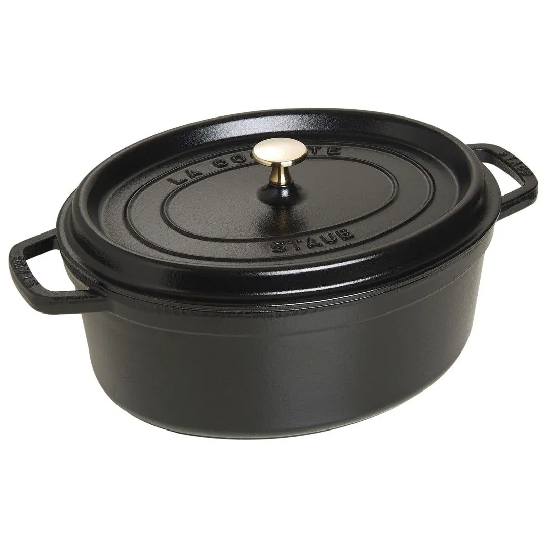 STAUB LA COCOTTE Garnek żeliwny owalny 5.5 ltr, czarny