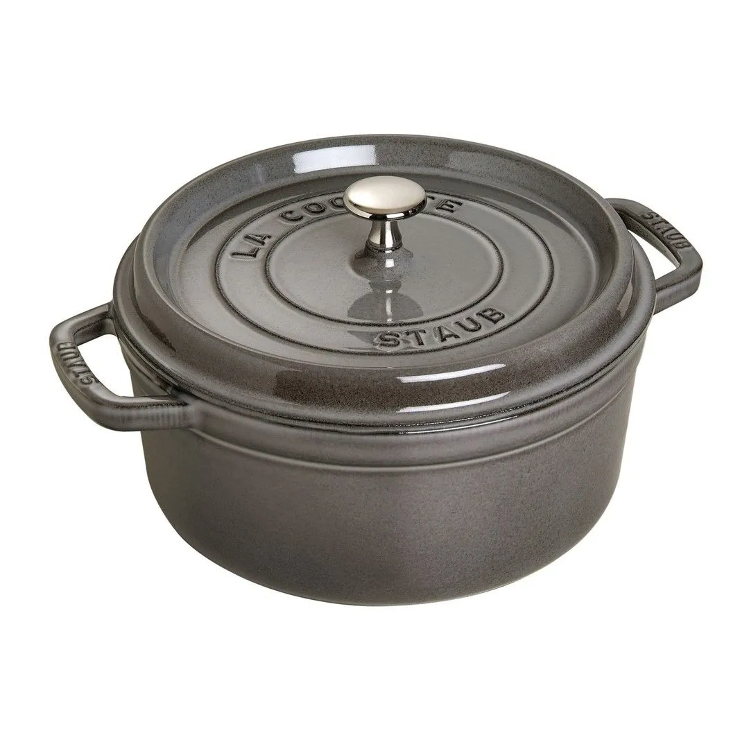 STAUB LA COCOTTE Garnek żeliwny okrągły 3.8 ltr, grafitowy