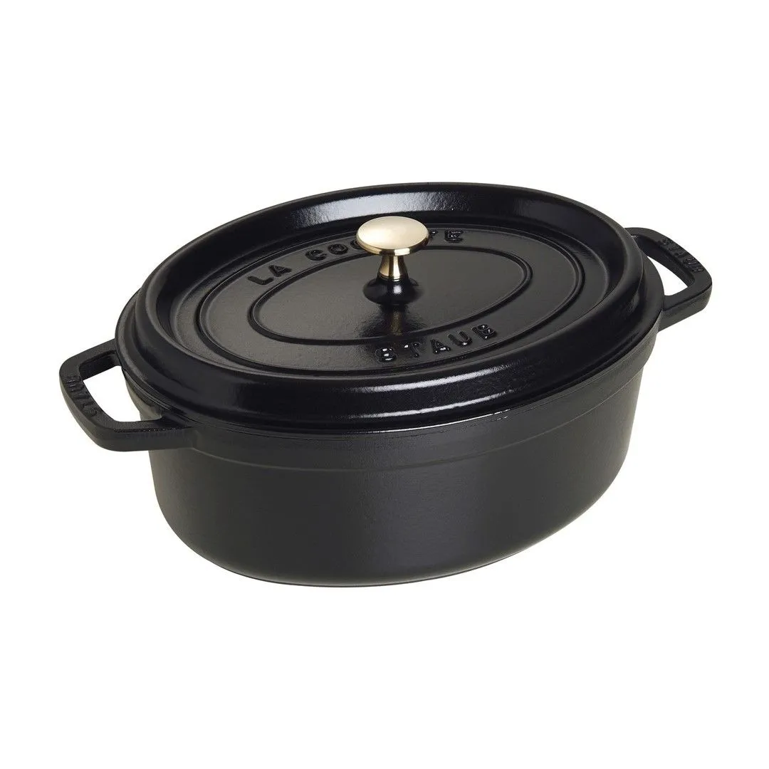 STAUB LA COCOTTE Garnek żeliwny owalny 4.2 ltr, czarny