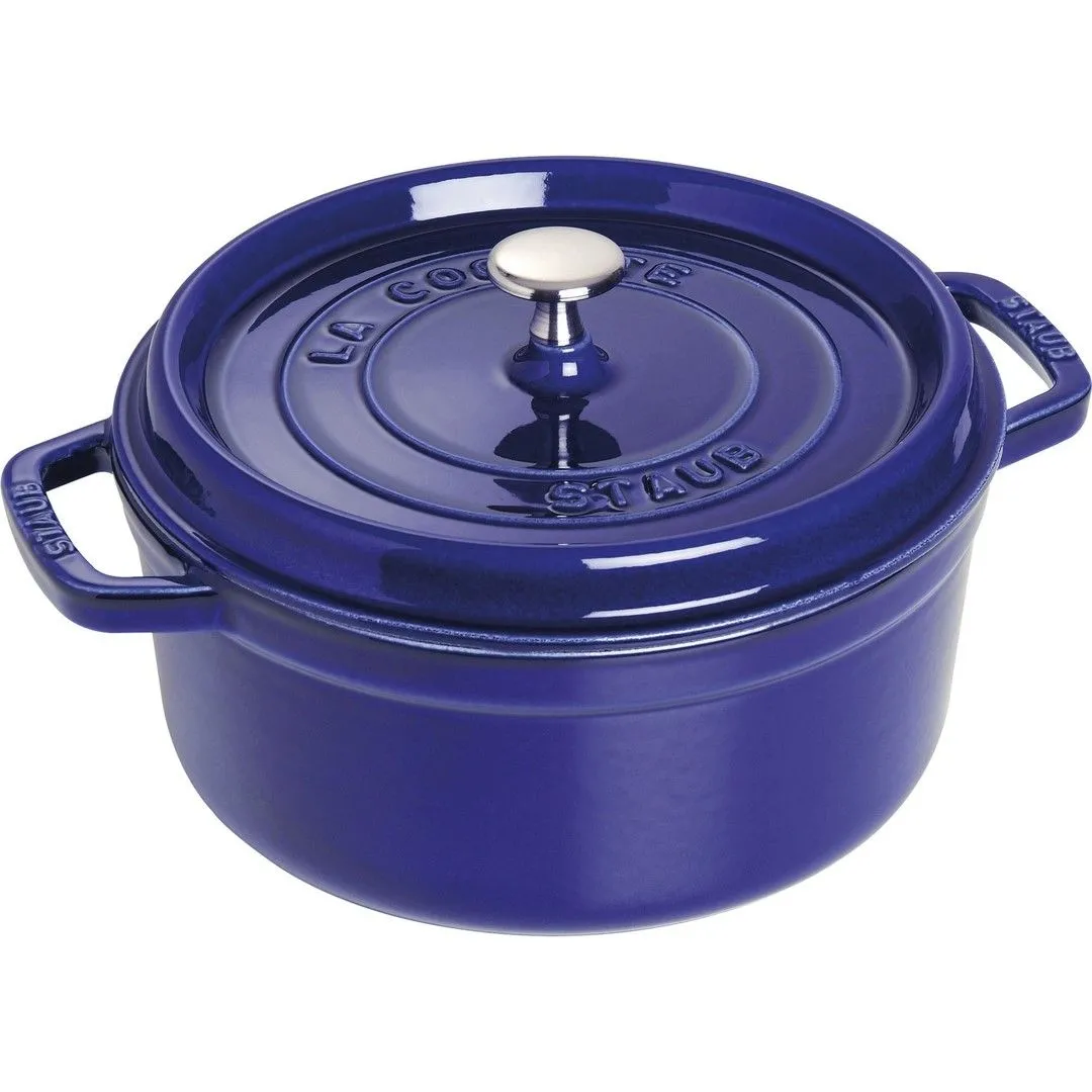 STAUB LA COCOTTE Garnek żeliwny okrągły 5.2 ltr, niebieski