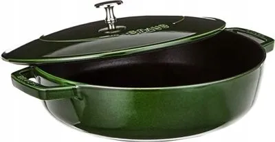 STAUB Żeliwna patelnia do duszenia z pokrywką 28 cm, zielony