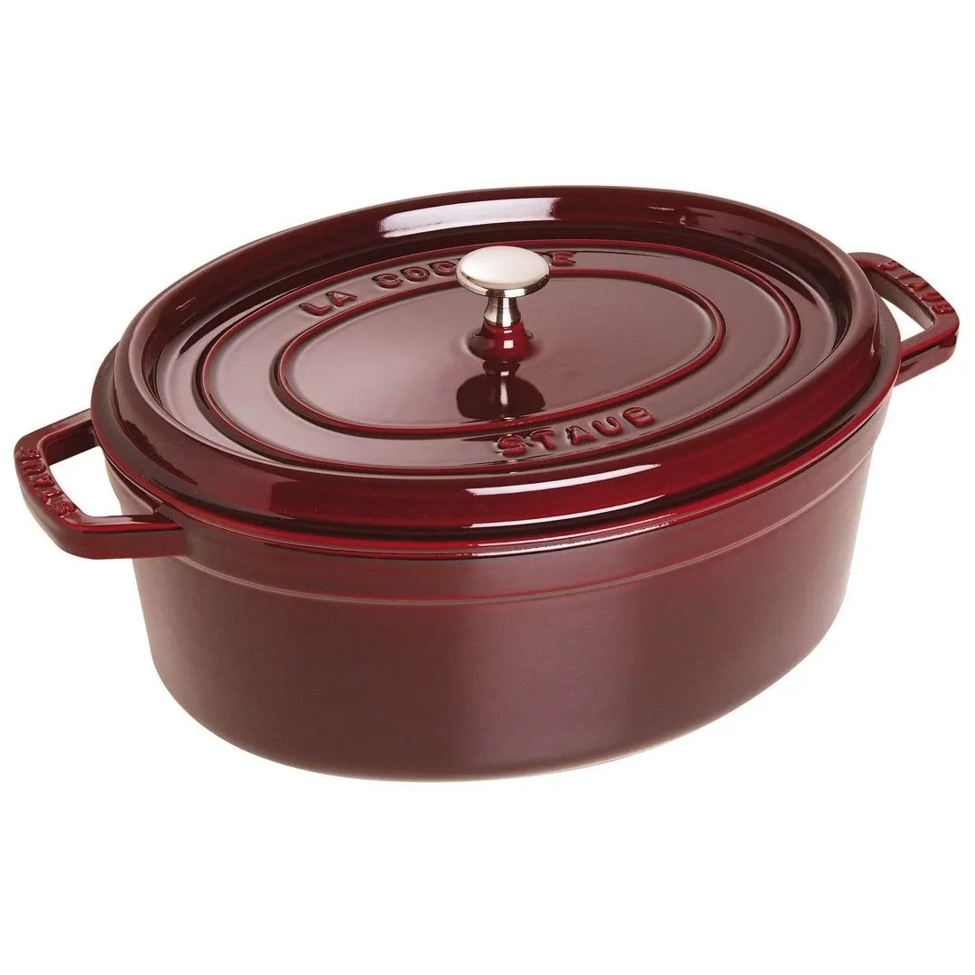 STAUB LA COCOTTE Garnek żeliwny owalny 6.7 ltr, grenadynowy