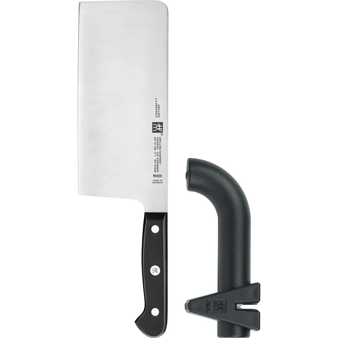 ZWILLING GOURMET Zestaw: Chiński tasak 18 cm + ostrzałka