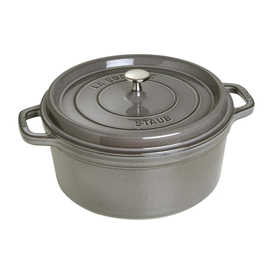 STAUB LA COCOTTE Garnek żeliwny okrągły 6.7 ltr, grafitowy