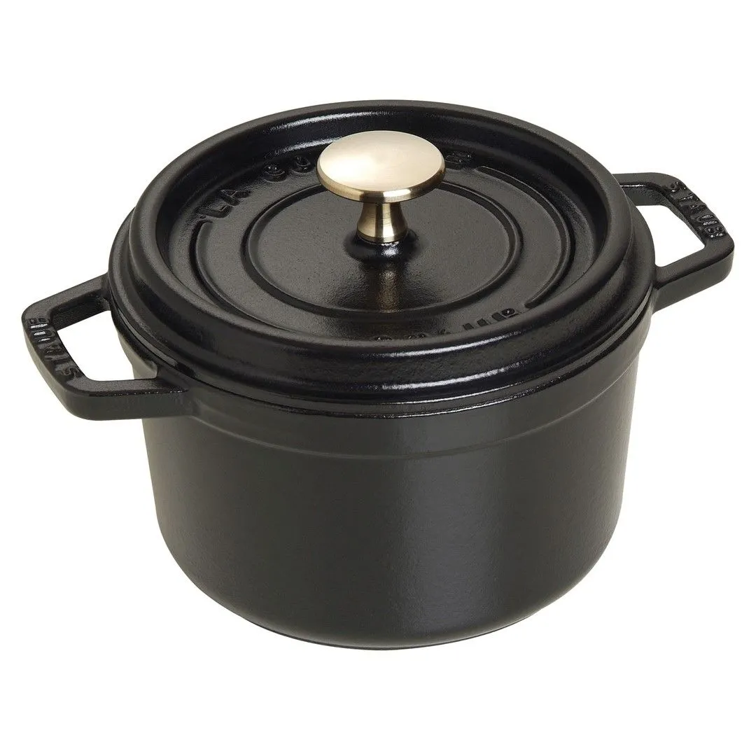 STAUB LA COCOTTE Garnek żeliwny okrągły 1.2 ltr, czarny