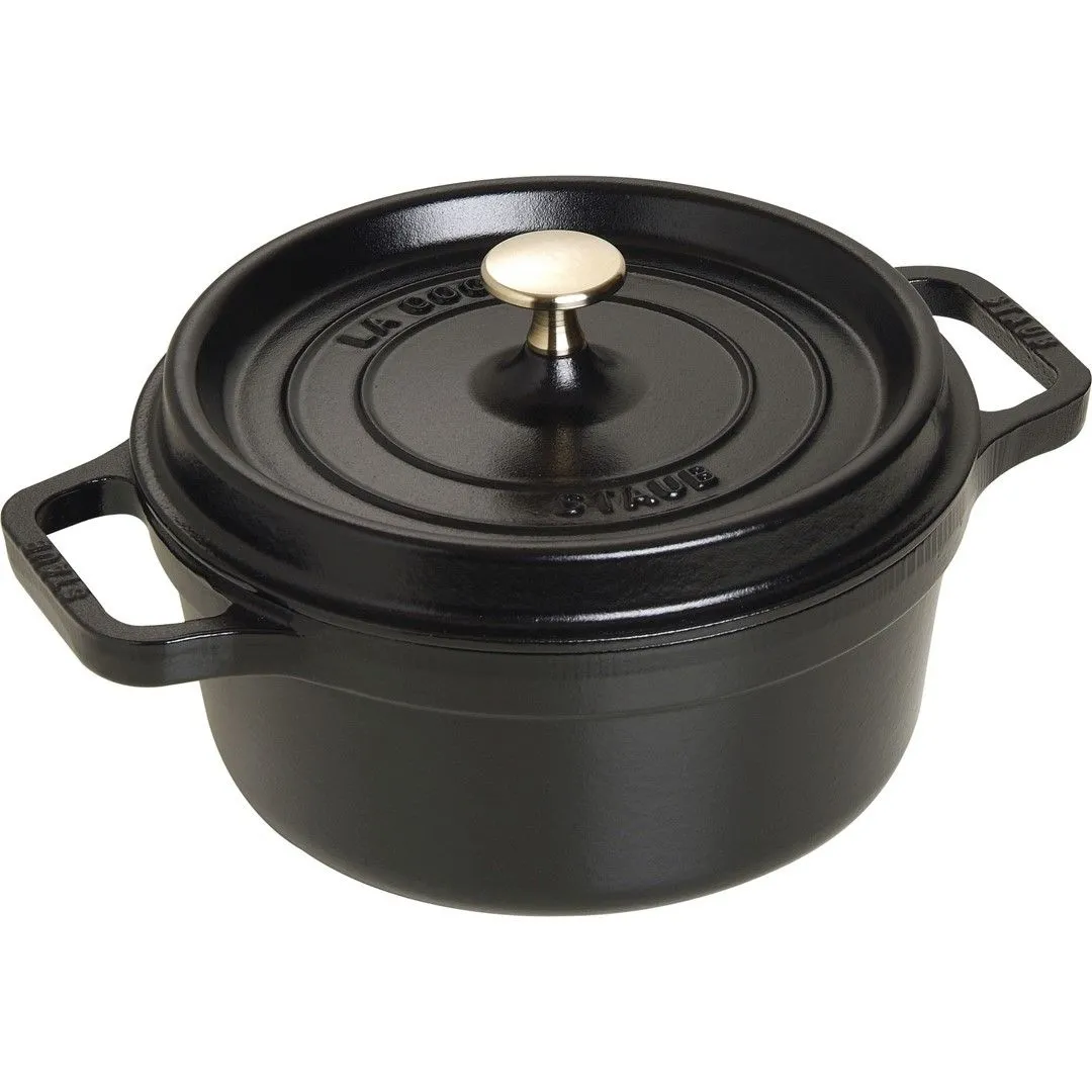 STAUB LA COCOTTE Garnek żeliwny okrągły 2.6 ltr, czarny