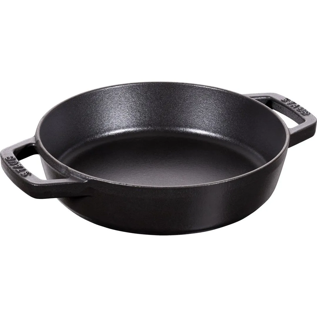 STAUB Patelnia żeliwna z dwoma uchwytami 20 cm, czarny
