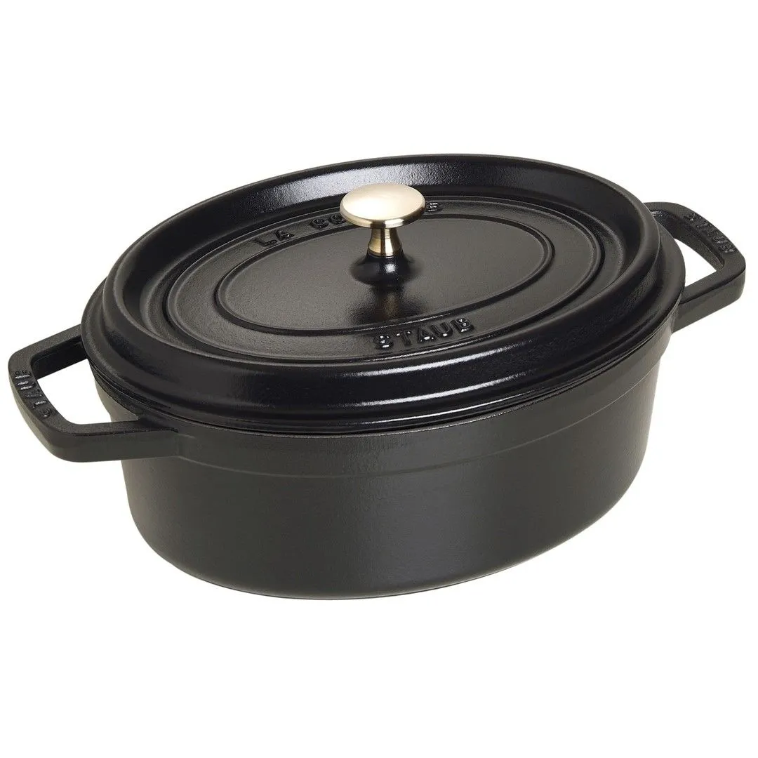 STAUB LA COCOTTE Garnek żeliwny owalny 3.2 ltr, czarny