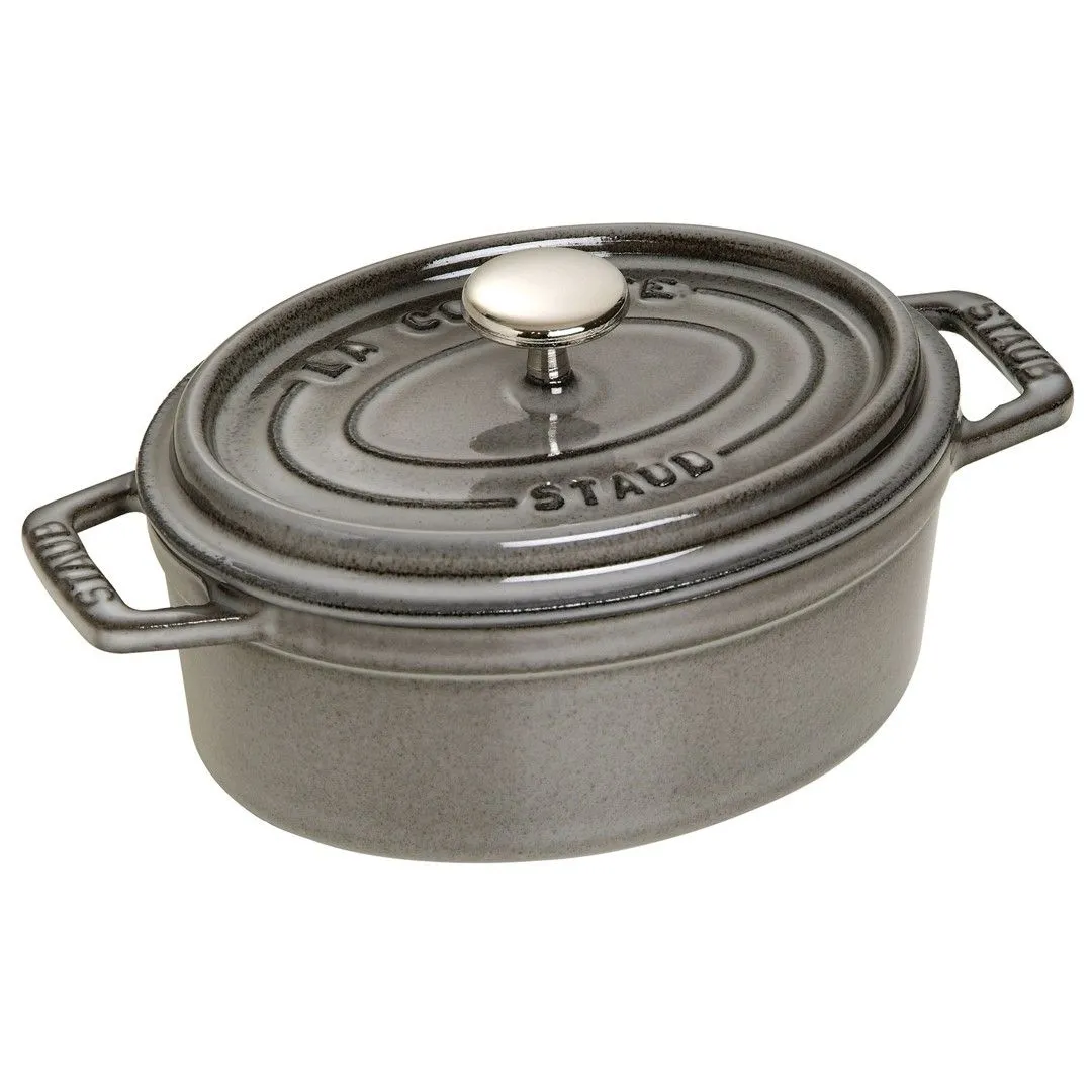 STAUB LA COCOTTE Garnek żeliwny owalny 600 ml, grafitowy