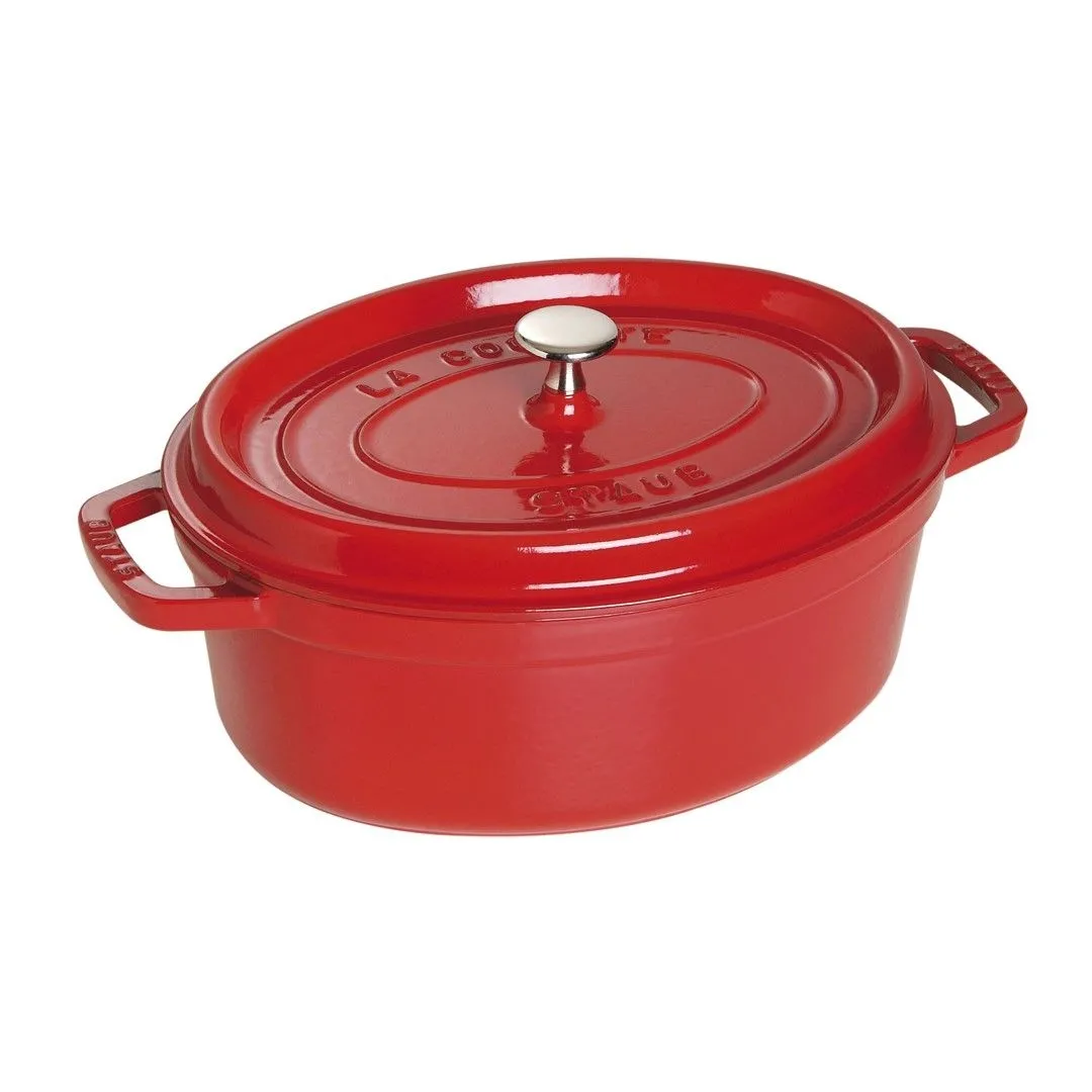 STAUB LA COCOTTE Garnek żeliwny owalny 3.2 ltr, czerwony