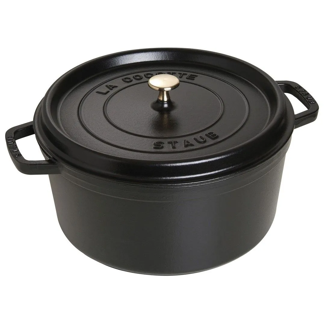 STAUB LA COCOTTE Garnek żeliwny okrągły 8.35 ltr, czarny