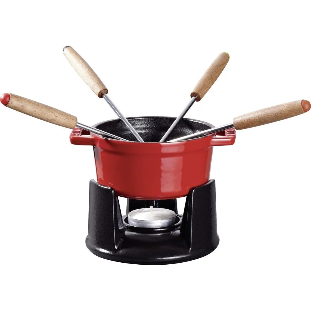 STAUB Mini zestaw do fondue 10 cm, czerwony