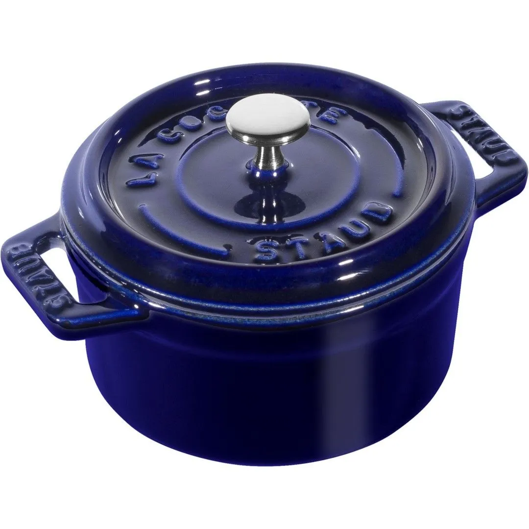 STAUB MINI COCOTTE Mini garnek żeliwny okrągły 250 ml, niebieski