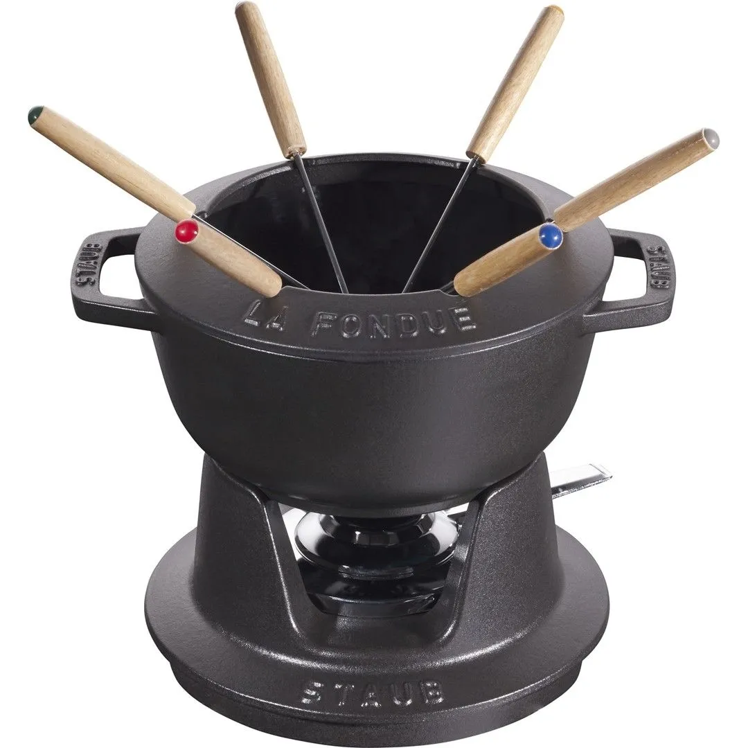 STAUB Zestaw do fondue 18 cm, czarny