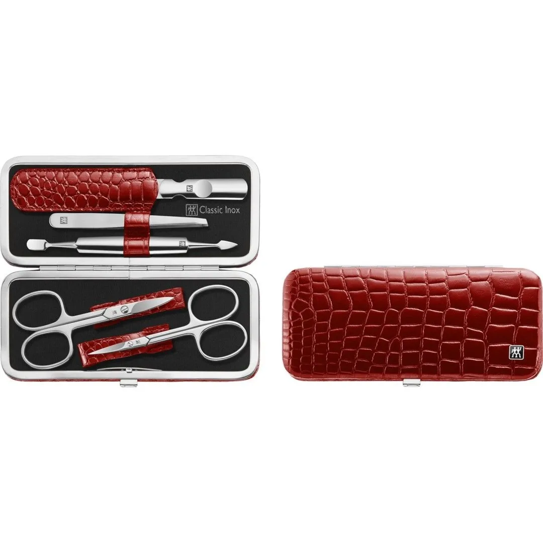 ZWILLING CLASSIC INOX Zestaw do manicure - czerwone etui, 5 elementów