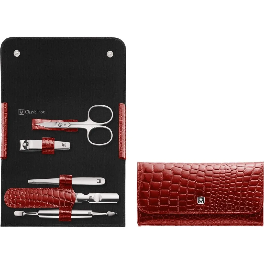 ZWILLING CLASSIC INOX Zestaw podróżny - czerwone etui, 5 elementów