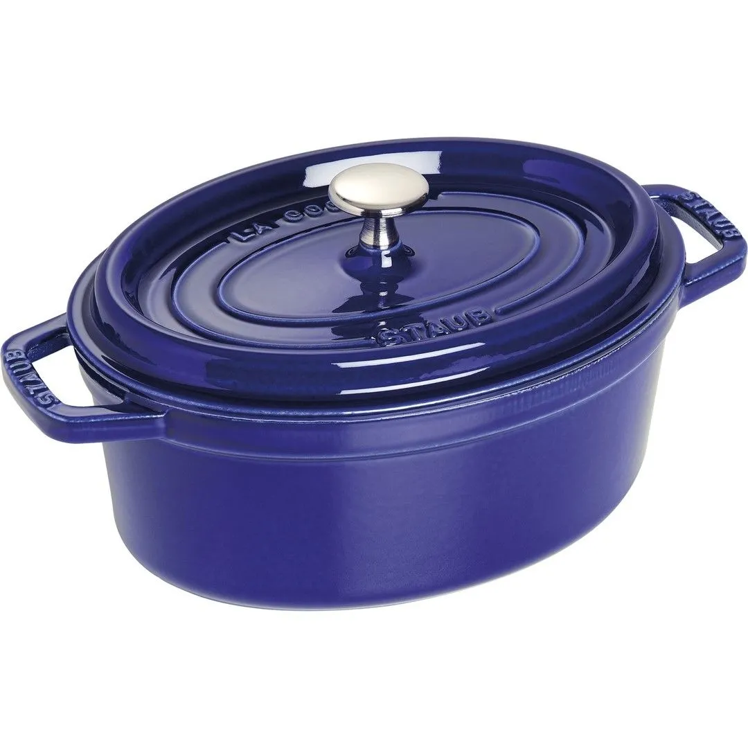STAUB LA COCOTTE Garnek żeliwny owalny 2.35 ltr, niebieski