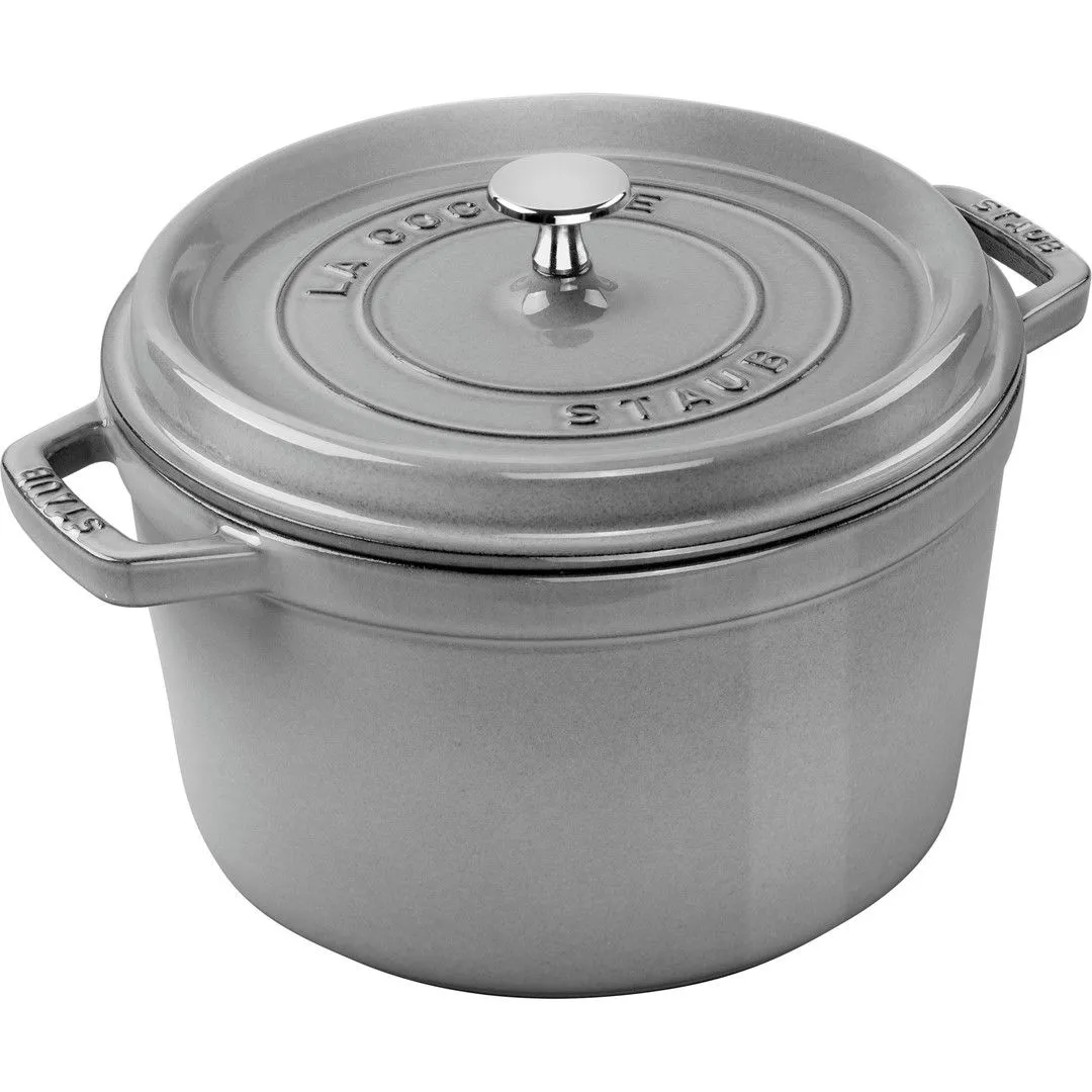 STAUB LA COCOTTE Garnek żeliwny okrągły wysoki 4.8 ltr, grafitowy