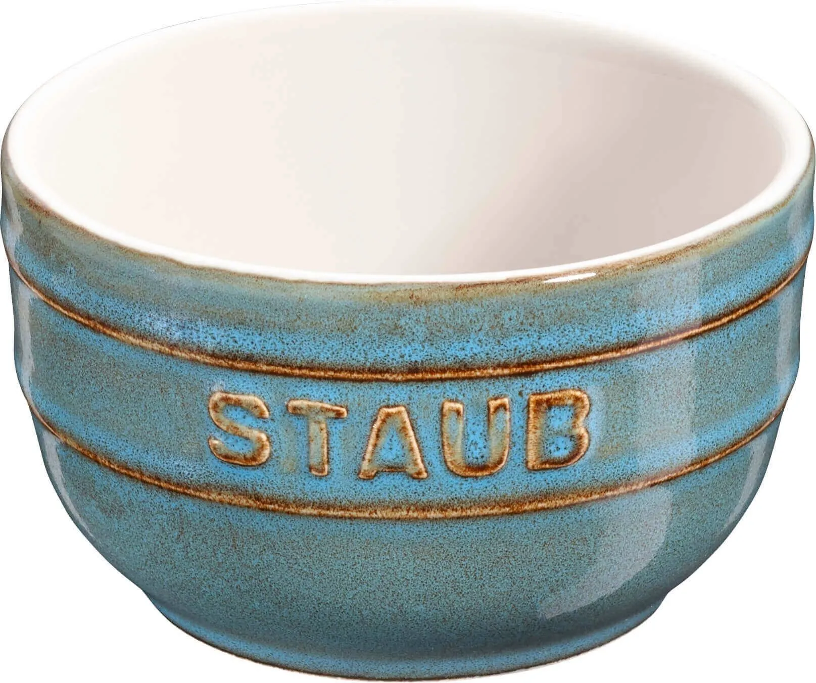 STAUB XS-MINIS Zestaw 4 ramekinów okrągłych 9 cm, antyczny turkusowy