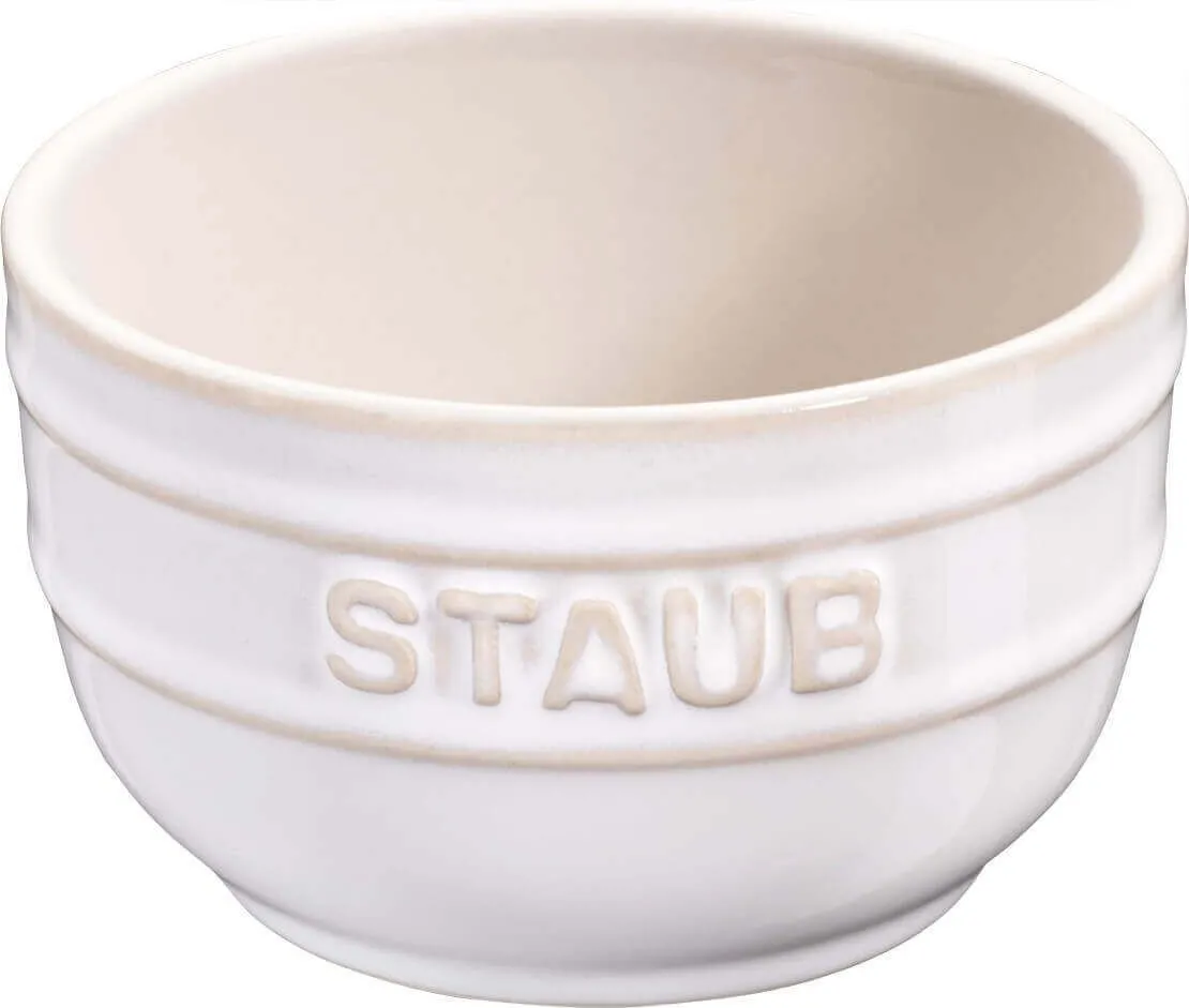 STAUB XS-MINIS Zestaw 4 ramekinów okrągłych 9 cm, kość słoniowa