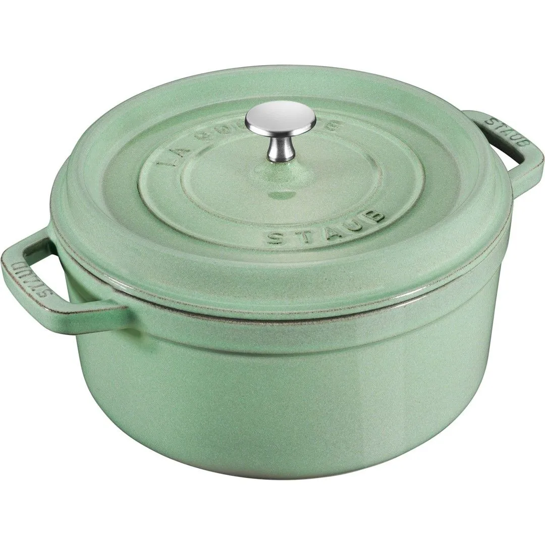 STAUB LA COCOTTE Garnek żeliwny okrągły 2.2 ltr miętowy